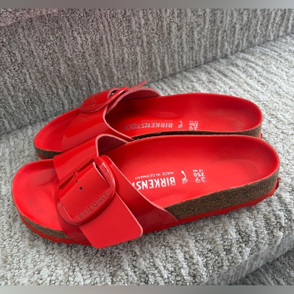 Birkenstock Madrid Big Buckle sandals High Shine Tomato Women’s size 8. EU39. - Picture 3 of 14